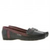 Damenmokassins 619 schwarz+bordeaux