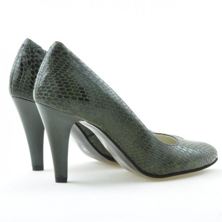 Elegante Damenschuhe 1234 Krokodilgrün