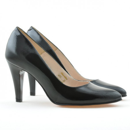 Elegante Damenschuhe 1234 in schwarzem satinlack