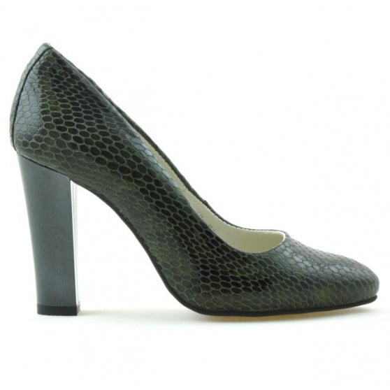 Elegante Damenschuhe 1214 Krokodil Grün