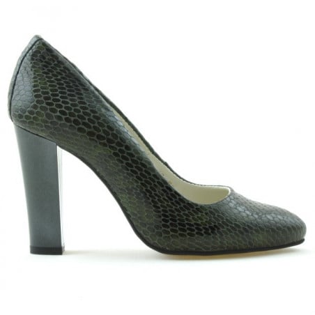 Elegante Damenschuhe 1214 Krokodil Grün