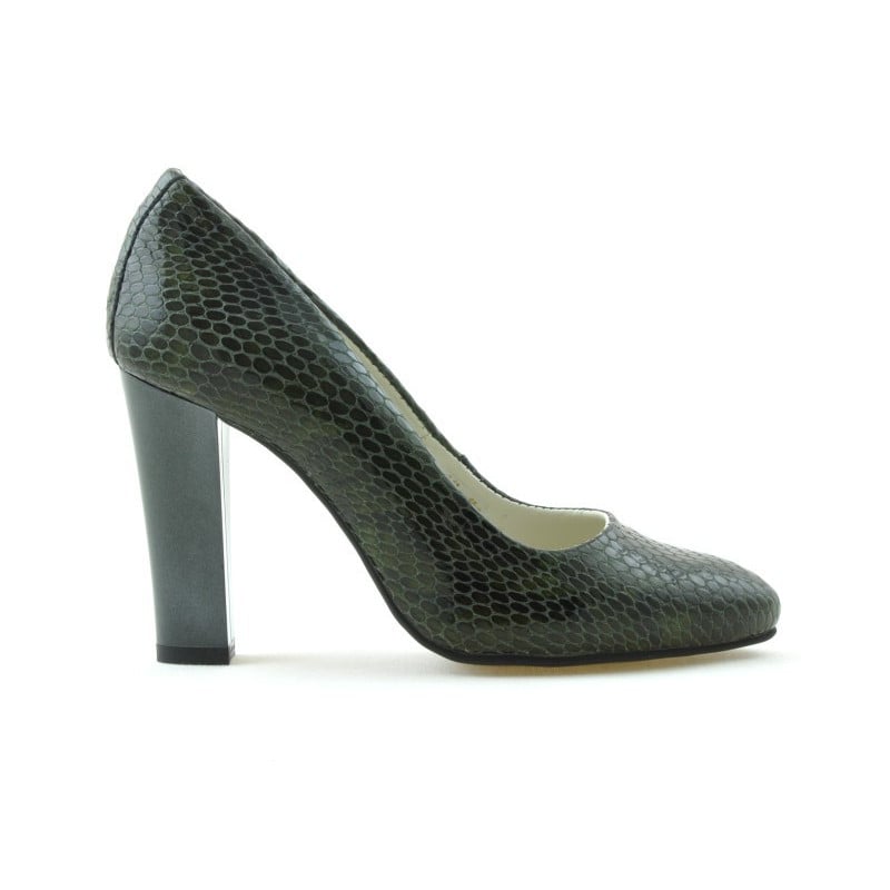 Elegante Damenschuhe 1214 Krokodil Grün