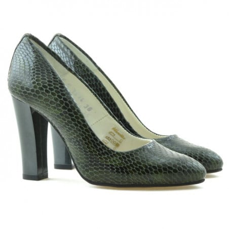 Elegante Damenschuhe 1214 Krokodil Grün