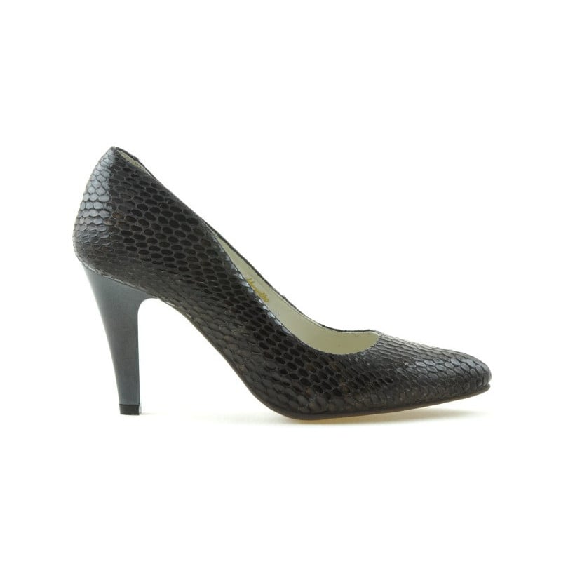 Elegante Damenschuhe 1234 Croco Braun