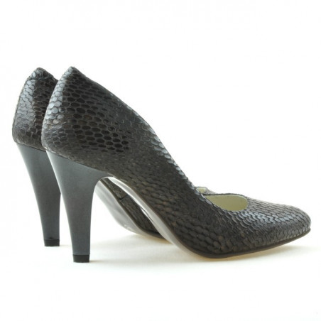 Elegante Damenschuhe 1234 Croco Braun