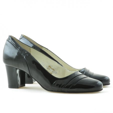Elegante Damenschuhe 1217 Lack Schwarz