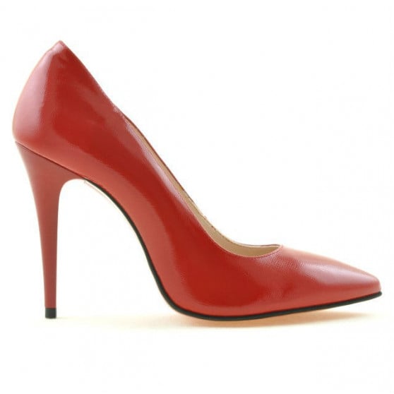 Damen elegante Schuhe 1241 lackrot satiniert Damen elegante Schuhe 1241 lackrot satiniert