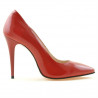 Damen elegante Schuhe 1241 lackrot satiniert