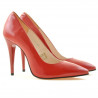 Damen elegante Schuhe 1241 lackrot satiniert