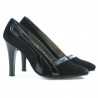 Damen elegante Schuhe 1208 Antilope Schwarz Kombiniert