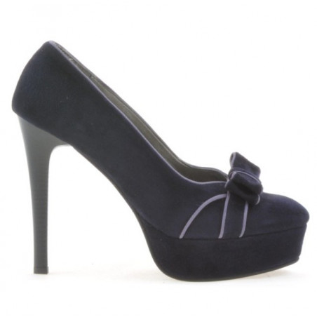 Elegante Damenschuhe 1095 Indigo Antilope+Violett