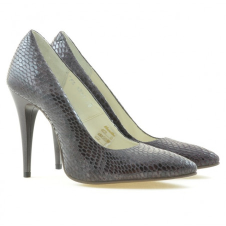 Damen elegante Schuhe 1241 Krokodil lila
