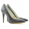 Damen elegante Schuhe 1241 Krokodil lila