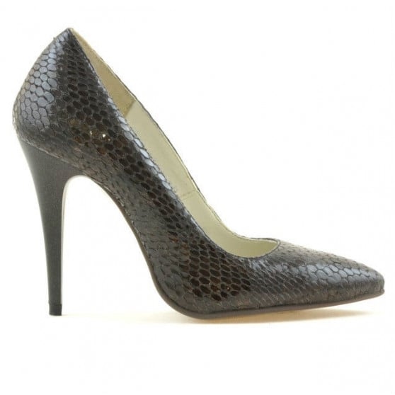 Elegante Damenschuhe 1241 braun Croco Elegante Damenschuhe 1241 braun Croco
