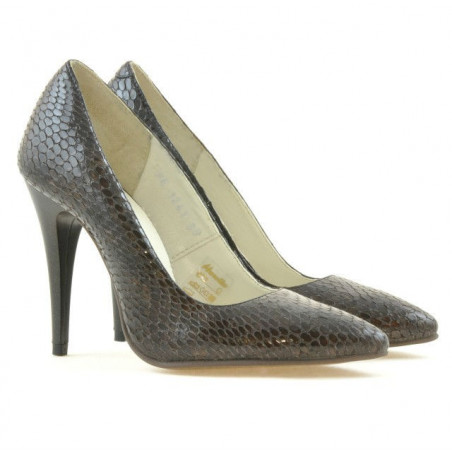 Elegante Damenschuhe 1241 braun Croco