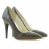 Elegante Damenschuhe 1241 braun Croco