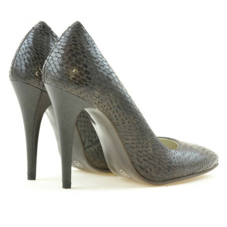 Elegante Damenschuhe 1241 braun Croco