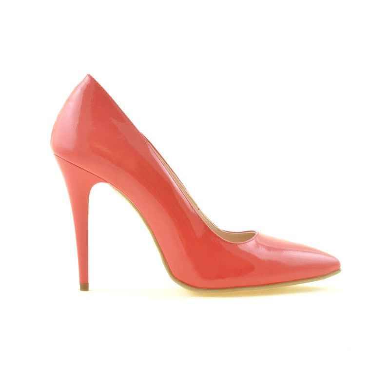 Elegante Damenschuhe 1241 Lack Rot Koralle