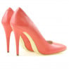 Elegante Damenschuhe 1241 Lack Rot Koralle
