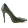 Elegante Damenschuhe 1241 Krokodil Grün
