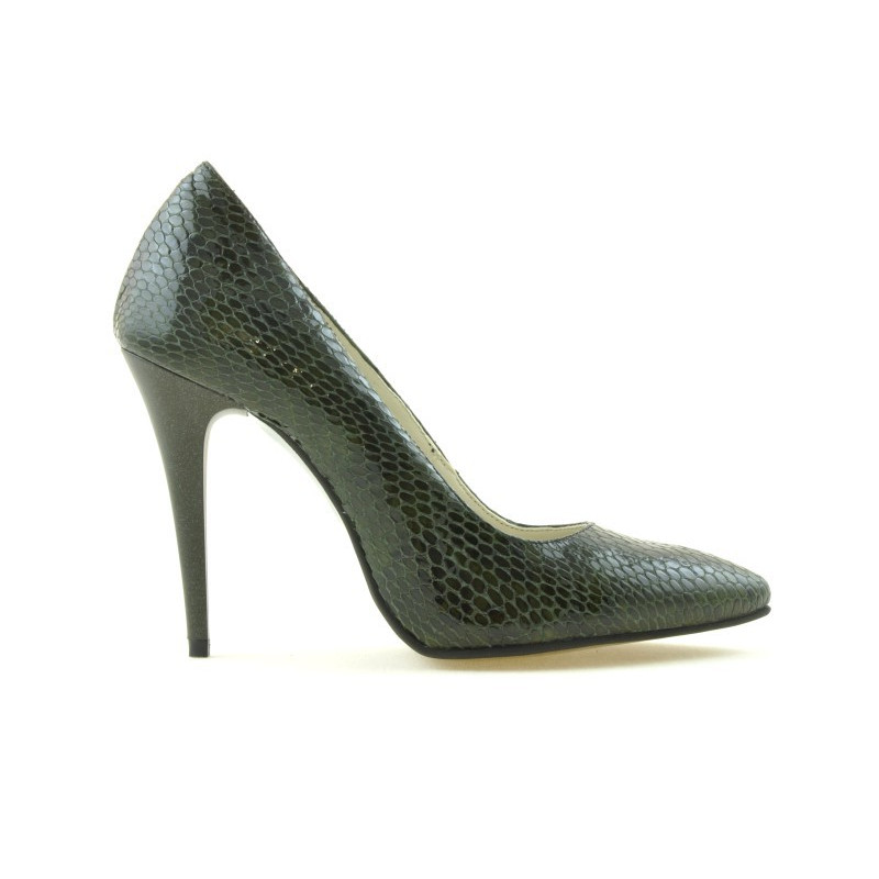 Elegante Damenschuhe 1241 Krokodil Grün