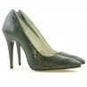 Elegante Damenschuhe 1241 Krokodil Grün
