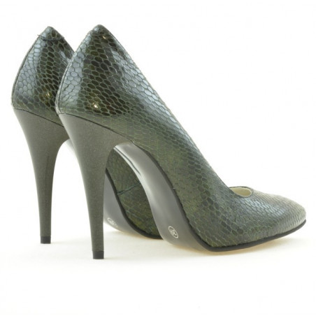 Elegante Damenschuhe 1241 Krokodil Grün