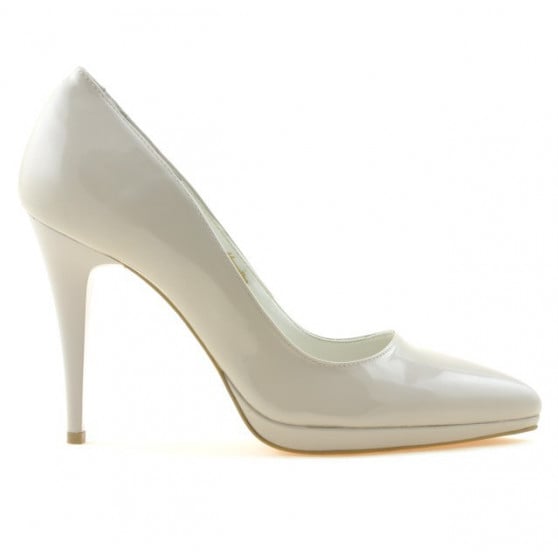 Damen Elegantschuhe 1244 Lack Beige Perlmuttfarbe Damen Elegantschuhe 1244 Lack Beige Perlmuttfarbe