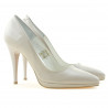 Damen Elegantschuhe 1244 Lack Beige Perlmuttfarbe