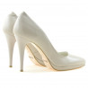 Damen Elegantschuhe 1244 Lack Beige Perlmuttfarbe