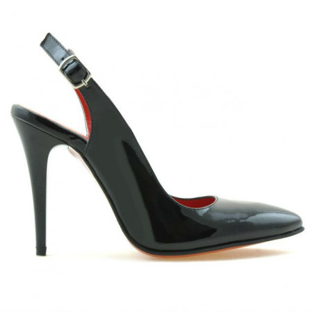 Damensandalen 1235 Lack schwarz