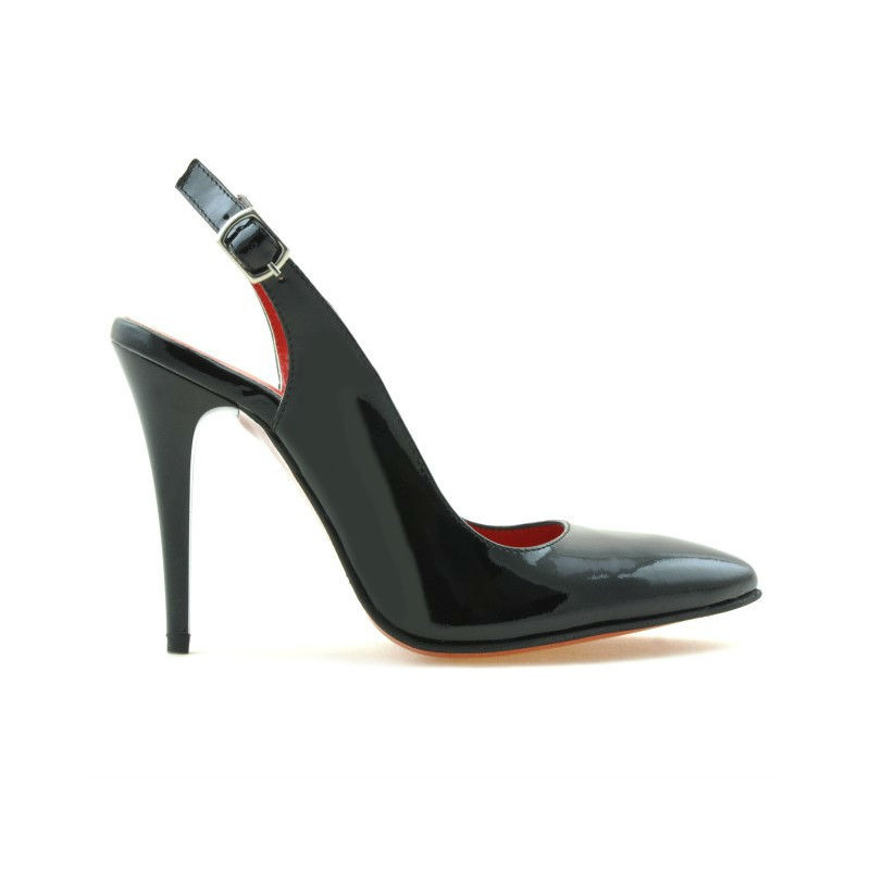 Damensandalen 1235 Lack schwarz