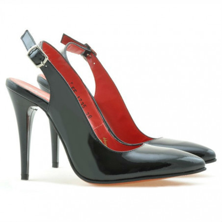 Damensandalen 1235 Lack schwarz