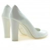 Elegante Damenschuhe 1214 weiß lackiert