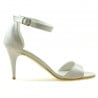 Damen Sandalen 1238-1 Lack Beige Perlmutt