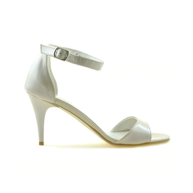 Damen Sandalen 1238-1 Lack Beige Perlmutt