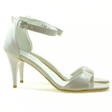 Damen Sandalen 1238-1 Lack Beige Perlmutt