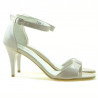 Damen Sandalen 1238-1 Lack Beige Perlmutt
