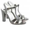 Damen Sandalen 1239 Lack braun Perlmutt