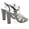Damen Sandalen 1239 Lack braun Perlmutt